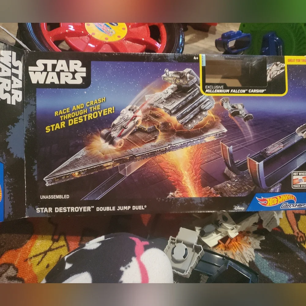 Hot wheels car ships star wars star destroyer double jump duel